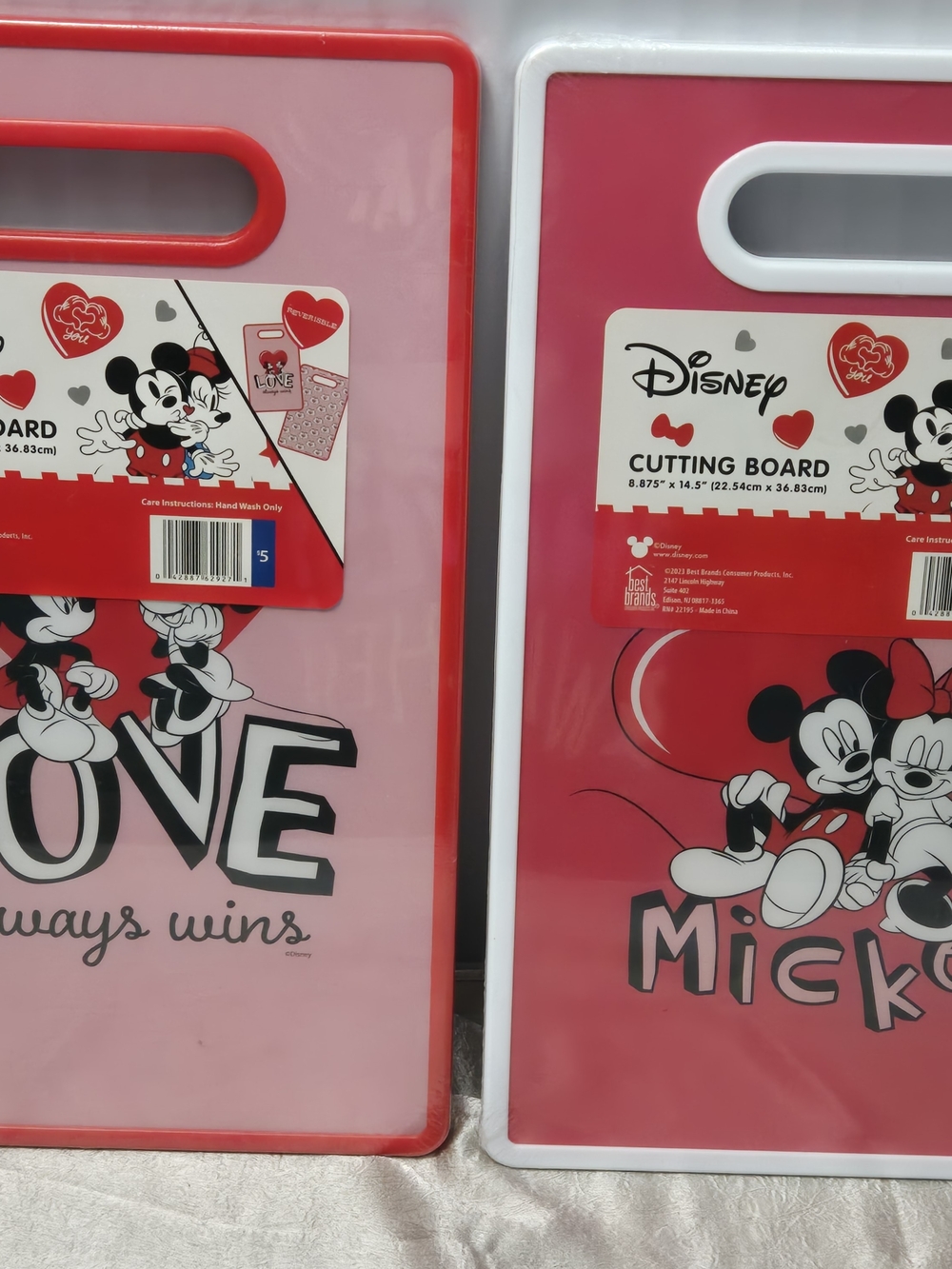 Disney Mickey & Minnie Pink Cutting Boards (Set of 2)